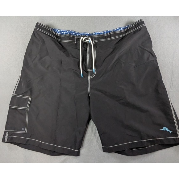 Tommy Bahama Other - Tommy Bahama Mens XXXLT Naples Board Shorts Swim Trunks Black Contrast Stitching